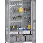 Tool storage locker wire mesh