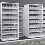 Triple deep sliding shelving bim revit models