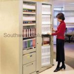 Turning revolving filing cabinets double storage binders files