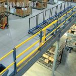 Two level mezzanine warehouse storage