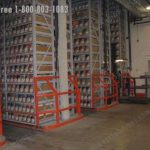 University library book storage high bay shelving