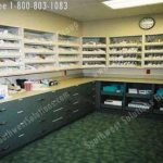 Upper pharmacy storage shelves medication cabinets medical modular millwork furnishings tx ok ar ks tn