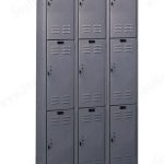 Used pre owned lockers metal steel 3 tier texas