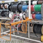 Vertical cabling reels wire spools storage carousel