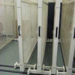 Vertical rolling artwork screen racks