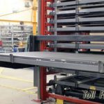 Vertical storage plate steel automated