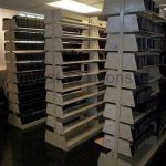Video archives shelving cantilever type