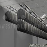 Wall ceiling mounted automated garment rack lift