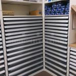 Wall drawer shelving tool storage crib parts equipment