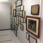 Wall mounted art panels for framed paintings collection storage