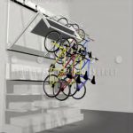 Wall mounted bike storage lift rack tilt