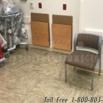 Wall mounted chairs hospital waiting room overflow seating