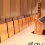 Wall mounted church overflow seating chairs