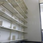 Wall mounted shelving without stanchions books library shelves
