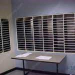 Wall pass through sorter slots mailcenter casework millwork units inset shelves shelving doors mail tx ok ar ks tn