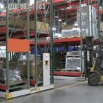 Warehouse storage concepts remote control pallet racks rolling on rails