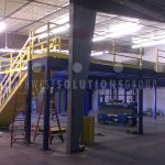 Warehouse storage mezzanine structural freestanding catwalk