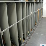 Weapon evidence storage on mobile shelving