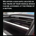 Weapons cabinet police car trunk storage