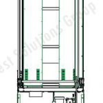 Width hospital bed storage vertical lift