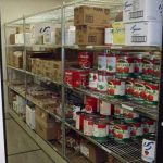 Wire food storage storeroom shelving bulk racks can goods spacesaver