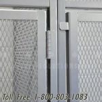 Wire mesh locker hinges