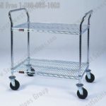 Wire shelving cart