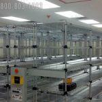 Wire shelving hospital supply storage room high density activrac