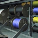 Wire spool storage carousels electrical vertical