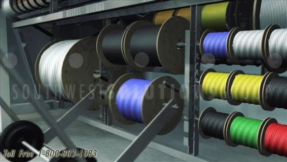 Motorized Wire Spool Storage Carousels  Electrical Vertical Cabling Reels  Racks