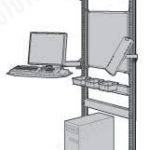 Wma3051 mobile moving computer bench workstation standing shelving storage