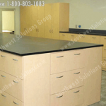 Work room cabinets casework tables millwork benches drawers