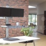Workplace ergonomic adjustable sit stand desk workstations