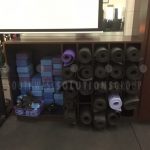 Yoga mat storage rolled cabinet