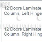 Z12 doors laminate locker column left right hinge