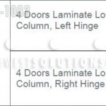 Z4 doors laminate locker column left right hinge