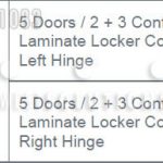 Z5 doors 2 3 configuration laminate locker column left right hinge
