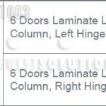 Z6 doors laminate locker column right left hinge