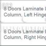 Z8 doors laminate locker column left right hinge