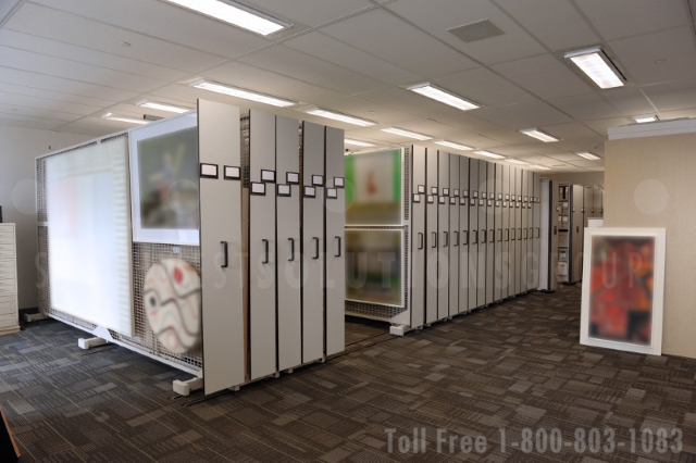 museum storage art racks