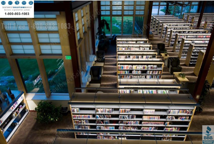 bookstack lighting library shelving