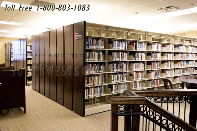 Compact shelving in libraries