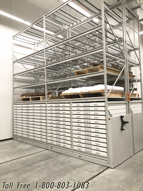 high density compact museum storage racks