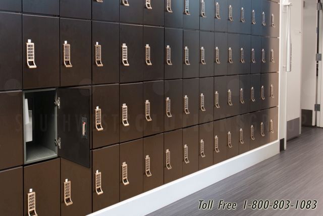 keyless electronic office storage lockers