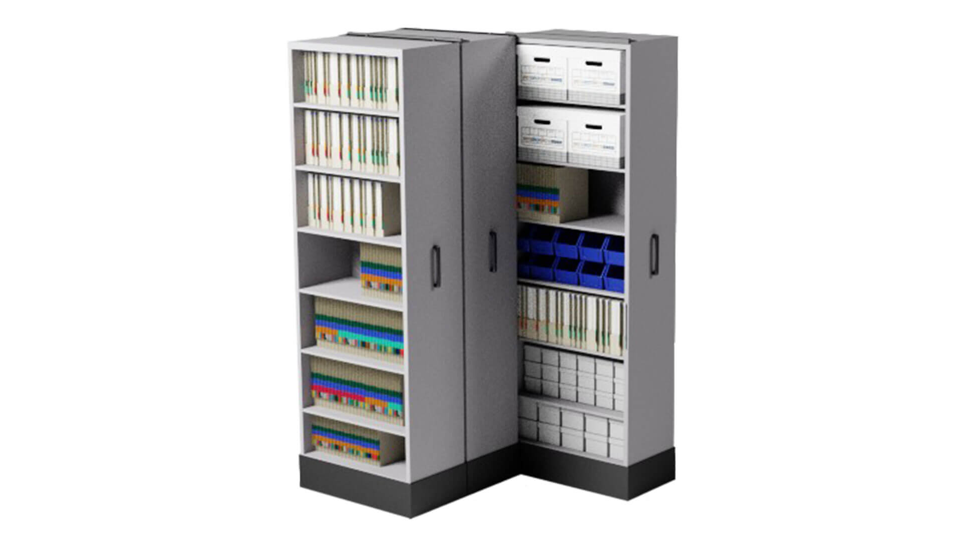 Retractable Storage System Shelving Space Saver Mobile Racks