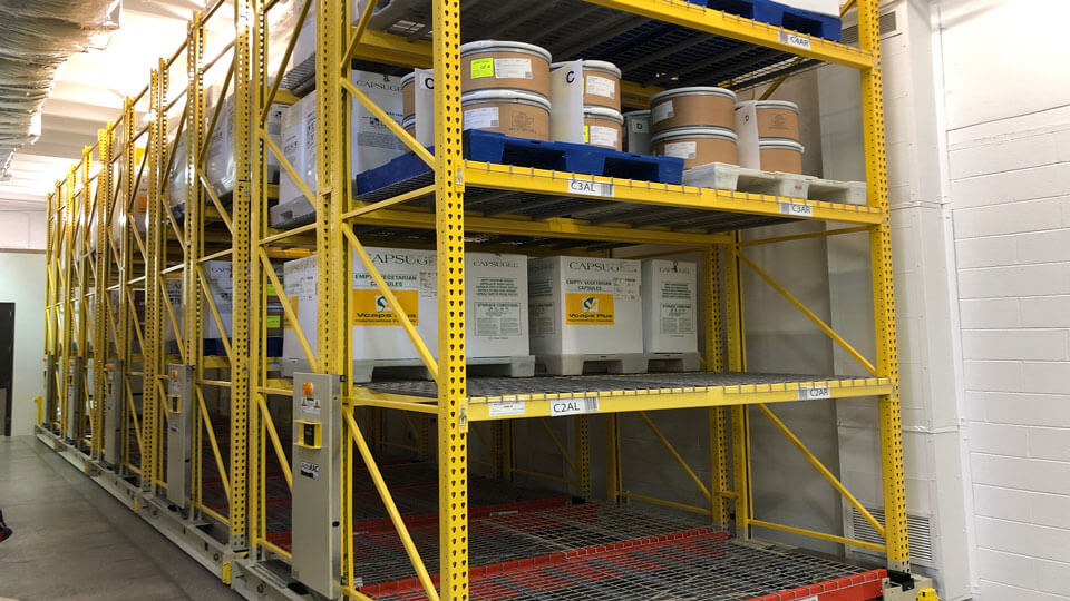 High density mobile shelving rs