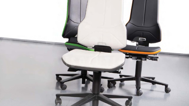 Modern height adjustable mobile workplace desk seating with ergonomic support