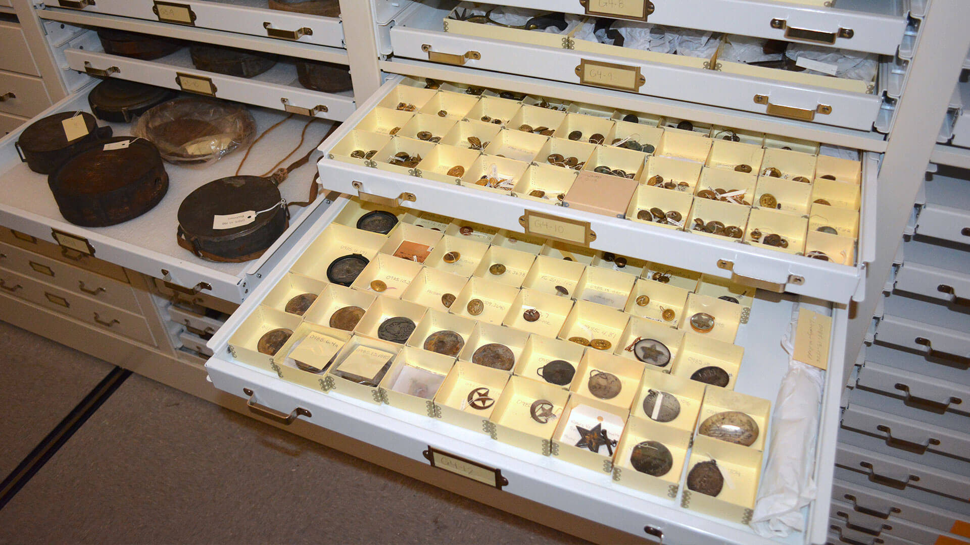 Museum trays small artifact civil war storage spacesaver