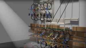 wall mount hanging bike racks