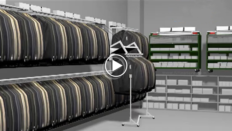 Automatic Wall Racks for Clothes & Mobile Carts